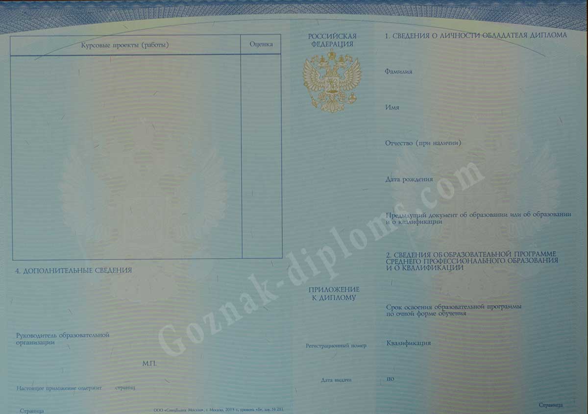 Диплом техникума или колледжа 2014-2026